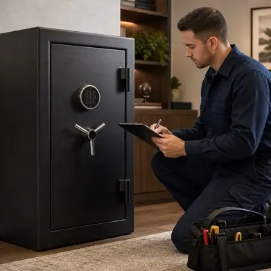 Secure safe with a combination lock